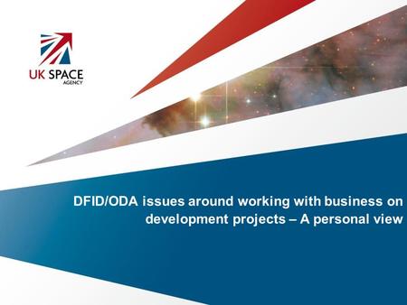 DFID/ODA issues around working with business on development projects – A personal view.