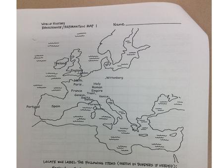 Map from Notes. Rebirth of classical ideas Greek and roman.