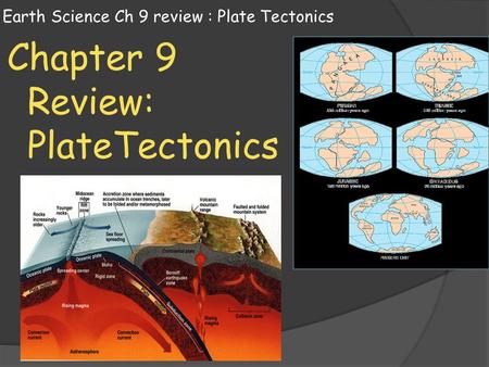 Earth Science Ch 9 review : Plate Tectonics