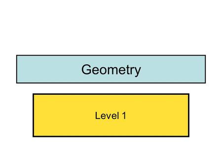 Geometry Level 1.