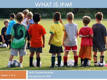 WHAT IS IPM? Self-Guided Module Introduction to IPM Lesson 1 of 4.