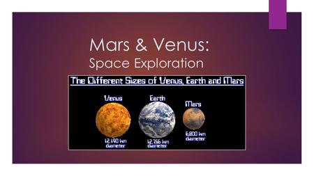 Mars & Venus: Space Exploration. INTRODUCTION  Humans have been curious about nature  Scientists send machines to explore other planets  Planets that.