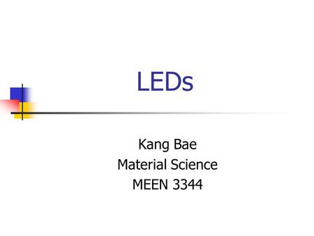 Kang Bae Material Science MEEN 3344