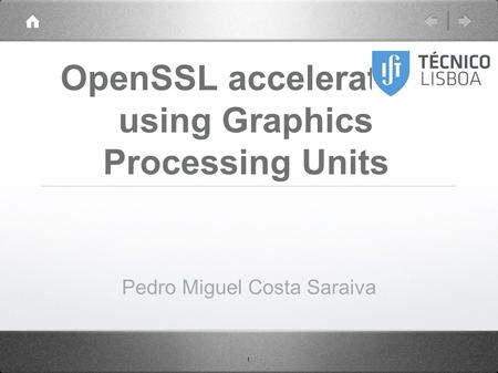 OpenSSL acceleration using Graphics Processing Units