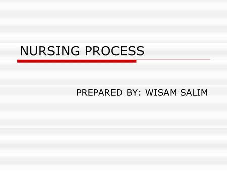 PREPARED BY: WISAM SALIM