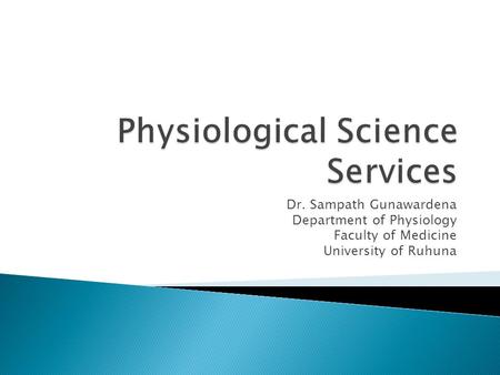 Physiological Science Services
