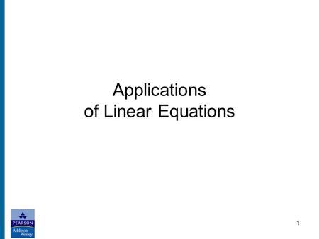 1 Applications of Linear Equations. 2 Step 1 Read the problem, several times if necessary, until you understand what is given and what is to be found.