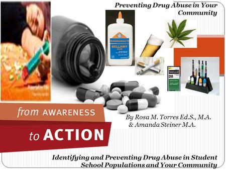 Preventing Drug Abuse in Your Community Identifying and Preventing Drug Abuse in Student School Populations and Your Community By Rosa M. Torres Ed.S.,