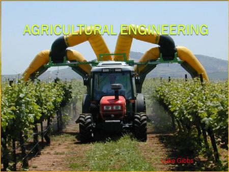Luke Gibbs. Job Description  Agricultural engineers use their knowledge to solve the problems of farmers and the agricultural industry. They work to.