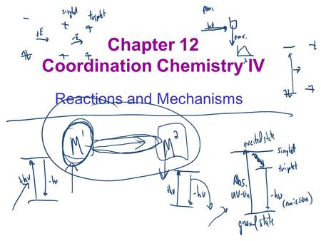 Chapter 12 Coordination Chemistry IV