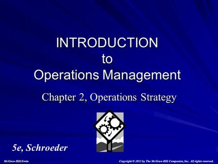 Chapter 2, Operations Strategy