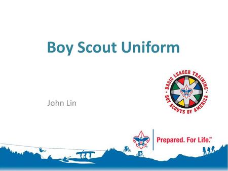 Boy Scout Uniform John Lin.