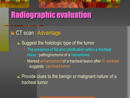 Radiographic evaluation