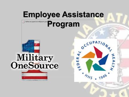 Employee Assistance Program 1.  In-person assessments; short-term, problem-solving counseling; coaching; consulting  Referrals to community resources.