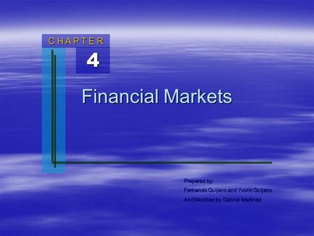 Financial Markets.