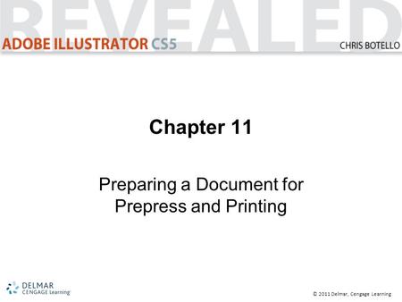 © 2011 Delmar, Cengage Learning Chapter 11 Preparing a Document for Prepress and Printing.