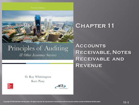 Chapter 11 Accounts Receivable, Notes Receivable and Revenue