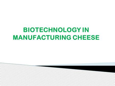 BIOTECHNOLOGY IN MANUFACTURING CHEESE. What is Biotechnology? Biotechnological process is one that uses microorganisms in various branches of industry,