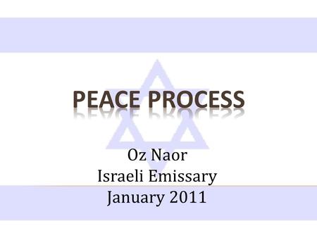 Oz Naor Israeli Emissary January 2011. Israel’s Military Administration of the West Bank and Gaza 1967-1993 After the 1967 war, Israel immediately offered.