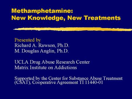 Methamphetamine A Post-War Epidemic FACTORS Large quantities Disorganization “Work pills” 500,000 addicts Reduced supply Increased heroin JAPAN.
