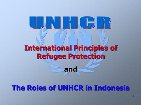 International Principles of The Roles of UNHCR in Indonesia