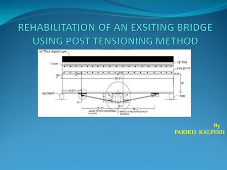 By PARIKH KALPESH. Overview Introduction Structural evaluation of the bridge deck, girders, abutment, and piers Recommended non destructive tests Short.