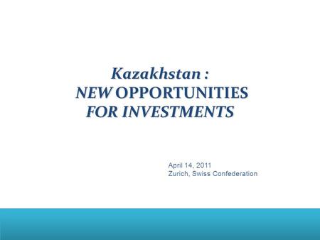 NEW OPPORTUNITIES FOR INVESTMENTS