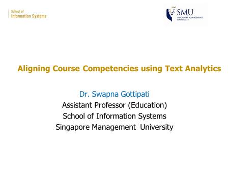 Aligning Course Competencies using Text Analytics