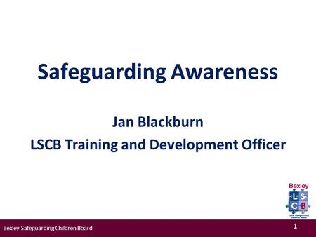 Safeguarding Awareness LSCB Training and Development Officer