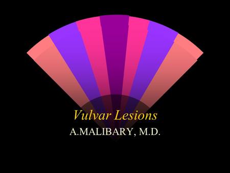 Vulvar Lesions A.MALIBARY, M.D..