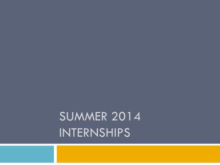 SUMMER 2014 INTERNSHIPS.  Info packet & required forms are on my website:  www.wou.edu/~robertsjl, then click on Internships link www.wou.edu/~robertsjl.
