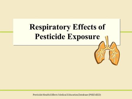 Respiratory Effects of Pesticide Exposure