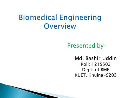 Biomedical Engineering Overview