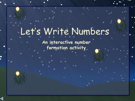 An interactive number formation activity