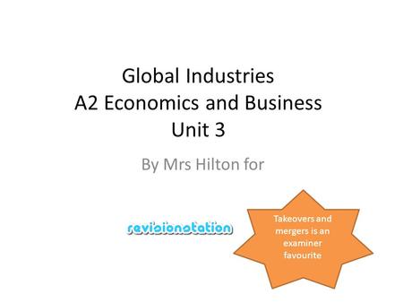 Global Industries A2 Economics and Business Unit 3