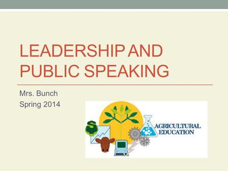 Leadership and public speaking