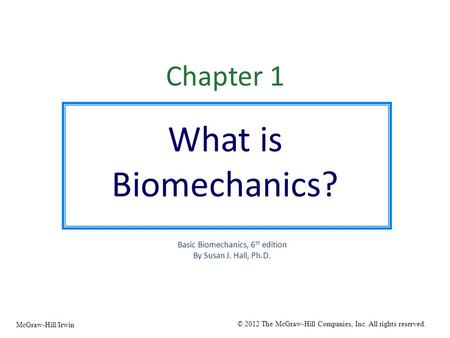 Basic Biomechanics, 6th edition