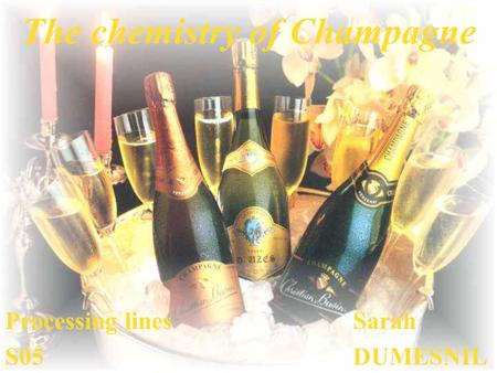 The chemistry of Champagne Processing linesSarah S05DUMESNIL.