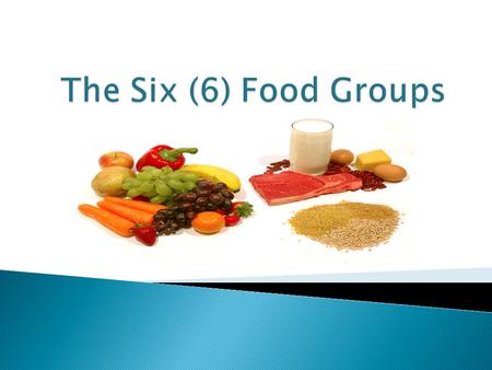 Now let us view a video on the Six Food Groups of the Caribbeanvideo.