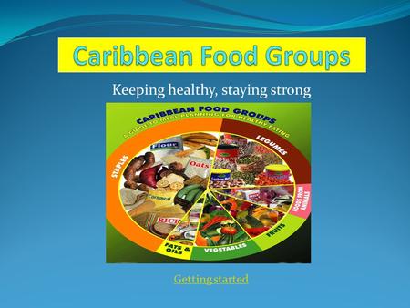 Caribbean Food Group Chart
