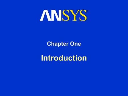 Chapter One Introduction.