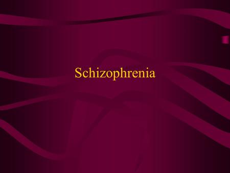 Schizophrenia. Overview Most debilitating and costly of all adult psychiatric illnesses ~25% of all psychiatric beds are occupied by persons with schizophrenia.