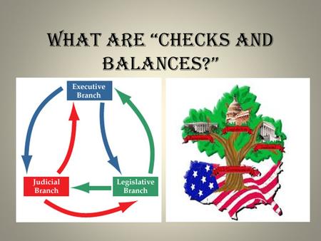 What are “checks and balances?”