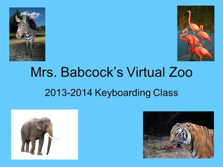 Mrs. Babcock’s Virtual Zoo 2013-2014 Keyboarding Class.
