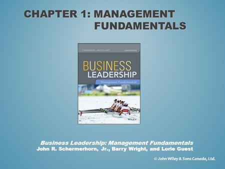 Chapter 1: Management Fundamentals
