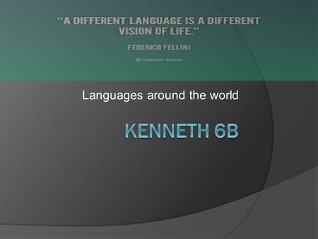 Languages around the world
