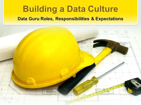 Building a Data Culture Data Guru Roles, Responsibilities & Expectations.