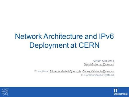 Agenda Network Infrastructures LCG Architecture Management