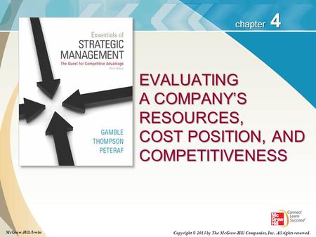 EVALUATING A COMPANY’S RESOURCES, COST POSITION, AND COMPETITIVENESS