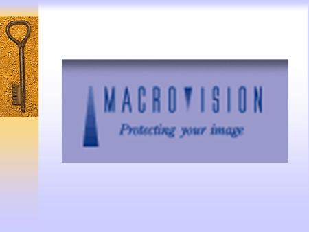 Macrovision  Develops and markets copy protection and rights management technologies and products to prevent the illicit duplication, reception, or use.
